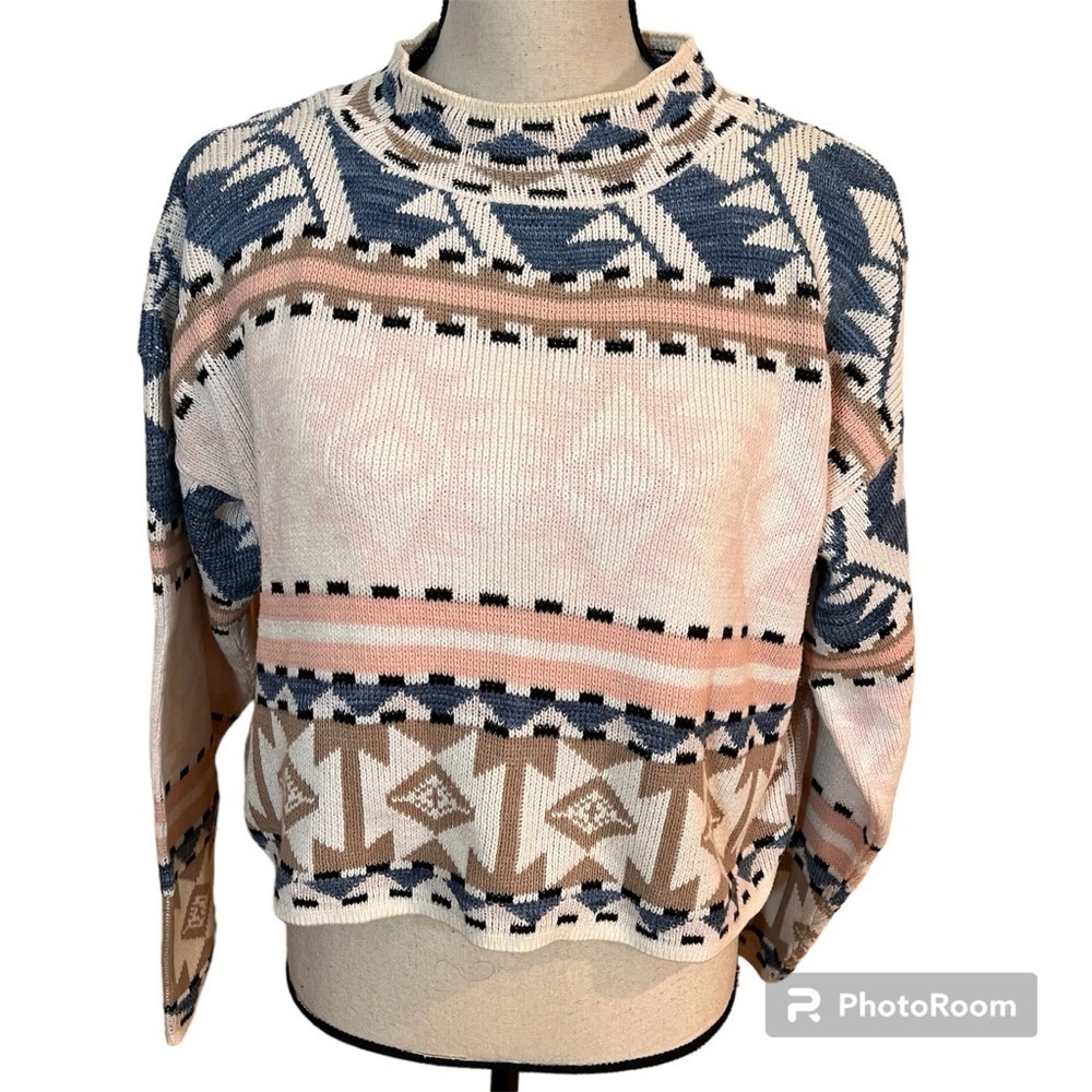 Brainstorm Vintage Mock Turtleneck Knit Sweater Sz-M
